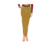 BODYWEAR LTD - Womens Ladies High Elasticated Waisted Gypsy Stretchy Bodycon Long Maxi Skirt Party Club Night Out Maxi Long Pencil Skirts (Mustard, UK Size 16 - XX/L)