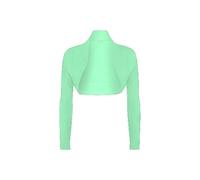 BODYWEAR LTD - Womens Plain Bolero Ruched Long Sleeve Open Front Cropped Cardigan Jacket Style Fashionable Stylish Sophisticated Comfortable & Versatile (Mint, M/L)