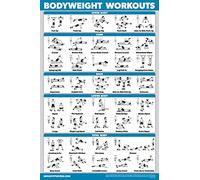 Bodyweight Workout Exercise Poster - Body Weight Workout Chart - Calisthenics Routine - (Laminated, 18" x 24")