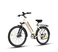 Bodywel A26 26'' City Electric Bike, Electric Bicycle with 36V 13.5Ah Removable Battery, Maximum Range of 65KM, 4.5-inch LED Display, APP Bluetooth, Mountain Electric E-Bike for Adults (Apricot)