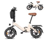 Bodywel T16PRO 14" City Commuting Ebike, 36v 7.8ah electric bike, 4.5 inch Led-Display, 90% Pre-Assembled, Folding bike with front suspension and dual disc brakes for adults