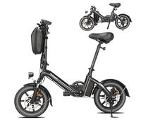 Bodywel T16PRO 14" City Commuting Ebike, 36v 7.8ah electric bike, 4.5 inch Led-Display, 90% Pre-Assembled, Folding bike with front suspension and dual disc brakes for adults