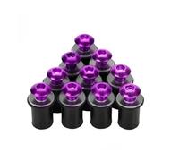 Bodywork Clips For CBR 125R 250R 300R 500R 600 900 954 1000 RR CBR650R CBR954RR CBR600 F4i 10PCS 5mm Windscreen Windshield Bolt Screw Kit(Purple)