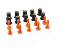 Bodywork Clips For YZF R1 R6 R3 R25 XJ6 FJR1300 XT600 TDM 850 900 Tmax Nmax Xmax 125 155 10PCS 5mm Windscreen Windshield Bolt Screw Kit(Orange)