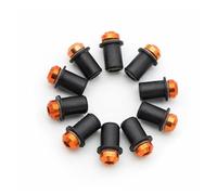 Bodywork Clips For YZF R1 R6 R3 R25 XJ6 FJR1300 XT600 TDM 850 900 Tmax Nmax Xmax 125 155 10PCS 5mm Windscreen Windshield Bolt Screw Kit(Orange)