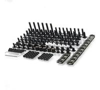Bodywork Kits Motorbike Fairing Bolts Nuts Kit For Y-AMAHA FZR400 RR/RRSP FZR600 FZR750R FZR100 For GENESIS DT230 For LANZA Body Fastener Clips Screw parts(Black- Silver)