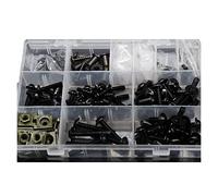 Bodywork Screws For H-ONDA CRF1000L AFRICA TWIN CRF 1000L CRF1000 L CRF 1000 L 2015 2016 2017 2018 2019 Motorcycle Full Fairing Body Bolt Kit Screw Spire Speed Fastener Clip (Color : Black- Silver)