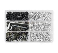 Bodywork Screws For Kawasaki For Ninja 1000 250R 300 400 500 500R 600R 650 650R 253pcs Motorcycle M5 M6 Bolts Screws Washers Clips Fairing Bolt Kit(Silver)