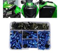 Bodywork Screws Motorcycle 177pcs Fairing Bolts Kit Fastener Clips Screw For H-ONDA CBR600RR CBR900RR CBR1000RR Screws Body Nuts Accessories(Blue)