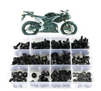 Bodywork Screws Motorcycle Cmplete Full Fairing Bolts Kit Clips Bodywork Screws For H-ONDA CBR600RR CBR 600RR 2013 2014 2015 2016(Black- Silver)