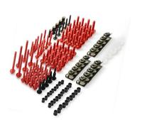 Bodywork Screws Motorcycle Fairing Body Bolt Kit For H-ONDA CB1000 For BIG ONE 1993 1994 1995 1996 Screw Fastener Clip Nut Mounting(Black- Silver)