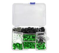Bodywork Screws Motorcycle Fairing Bolt Kit For Y-AMAHA XTZ1200 For Super Tenere XTZ 125 750 XV 1000 1100 535 700 750 920 Virago Motorcycle Windshield Bolts Screws(Green)