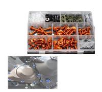 Bodywork Screws Motorcycle Fairing Bolt Kit Motorcycle Modified Parts For H-ONDA CBR250R 2011-2018 2017 2016 2015 2014 2013 2012 Windscreen Fasteners Screws Set(Orange)