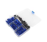 Bodywork Screws Motorcycle Fairing Bolts Kit Bodywork Screws Nut For H-ONDA For Dio Af18 Steed Transalp For Zoomer Dax Accessories(Blue)