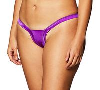 BodyZone Women's Heart Back Thong, Purple, One Size