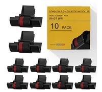 BOEDCN 10 Pack Compatible IR40t Calculator Ink Roller Replacement for Casio hr-100tm Ink Ribbon Compatible with Casio HR-100TM HR-150TM HR-170RC Canon P23-dhv Sharp EL-1801V, Individually Sealed, B/R