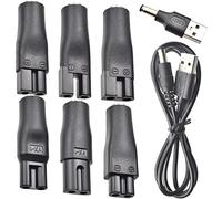 BOEEA 8 PCS Power Cord 5V Replacement Charger USB adapter Suitable for Hair Clippers, Beard trimmers, Shavers, Beauty Instruments, Desk Lamps, Purifiers