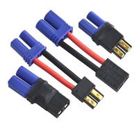 BOEEA RC LiPo Battery Connector Adapter Compatible with TRX Traxxas Lipo Battery Plug to EC5 Male Female on ESC Charger(2 Pairs)