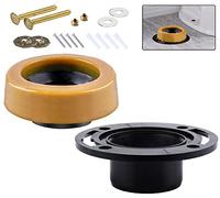 boeemi Toilet Flanges and Wax Rings for Toilets with Extended Flanges and Extra Thick Wax Rings for Floor Exit Toilets New Installation or Reinstallation 4" Waste Line for Plumbing Below Floor