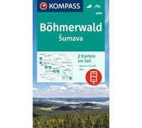 Böhmerwald Sumava 2-Set (2000): inklusive Karte zur offline Verwendung in der KOMPASS-App. Fahrradfahren.