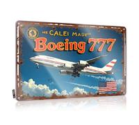 Boeing 777: The American Dream In Flight Scandinavian Farmhouse Signs | Gifts Vintage Style Reusable Outhouse Decoration Easy Hang(20X30CM)