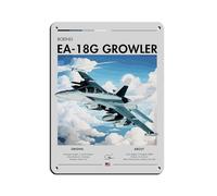 Boeing EA-18G Growler Print Retro Poster Metal Tin Sign Chic Art Retro Iron Painting Bar People Cave Cafe Family Garage Poster Wall Decoration 12x16inch(30x40cm)