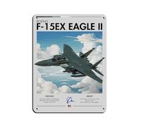 Boeing F-15EX Eagle II Retro Poster Metal Tin Sign Chic Art Retro Iron Painting Bar People Cave Cafe Family Garage Poster Wall Decoration 12x16inch(30x40cm)