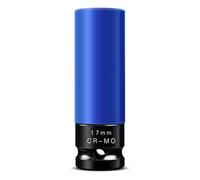 BOEN 17mm 1/2" Drive Wheel Protector Impact Socket, Non-Marring Lug Nut Thin Wall Deep Socket Set