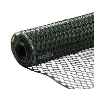Boen Poultry hex Netting Plastic Temporary Barrier Chicken Wire Protection for Yard (3' x 25', Green)