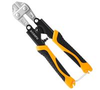 BOENFU Small Bolt Cutter 210mm Cable Cutter Heavy Duty Wire Cutters for Steel Wire, Chicken Wire, Fencing, Orange, 8 Inch