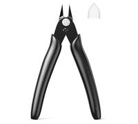 BOENFU Small Wire Cutter 5 Inches Flush Cutters Wire Snips Flush Cut Nippers Precision Small Side Cutting Pliers for Jewellery, 3D Print, Plastic Models, Electronics, Black