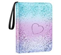 BOENFU Trading Card Album with 900 Compartments, Heart Gradient, 6.8 cm x 8.8 cm