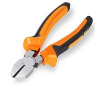 BOENFU Wire Cutters 6 Inches Diagonal Cutting Pliers 160mm Side Cutters Heavy Duty Wire Cutters with Anti-Slip Handle 6 inch Professional Nippers Wire Clippers, Orange