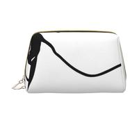 Boer Goat Leather Handheld Zipper Makeup Bag Organizer Wallet Large Capacity Travel Makeup Bag Toiletries