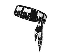 Boer Goat Patterned sports headband for men and women, sweat-absorbing headband for badminton, mountaineering and cycling