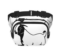Boer Goat Square Double-Layer Waist Bag Chest Bag Crossbody Bag Running Travel Hiking Waist Bag