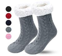 BOER Slipper Socks - Winter Ladies Non Slip Soft Cozy Slipper Socks Fleece Lined Fluffy Socks Knitted Warm Home Socks
