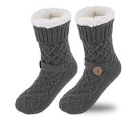 BOER Slipper Socks Women - Fluffy Socks,Winter Ladies Non Slip Soft Cozy Slipper Socks Fleece Lined Fluffy Socks Knitted Warm Home Socks