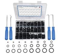Boeray 24 Size 740pcs Nitrile Rubber NBR O-Ring Gasket Ring Assortment Kits with Picks and Hooks O Ring Set Metric for Faucet Tap Plumbing and Automotive Repair OD 6mm-28mm Thickness 1.5mm 2.4mm 3.1mm