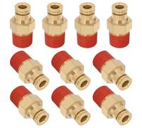 Boeray Quick Push to Connect Fittings Brass Union Straight Joint DOT Approved 5/32" Tube OD x 1/8" NPT Thread 10pcs