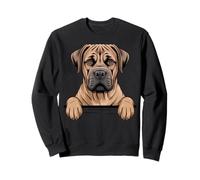 Boerboel Funny Peeking Pocket Puppy Dog Lover Sweatshirt