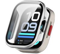 BoerHang Case Compatible with Huawei Watch D3 | Hard PC Anti-Collision Case+ Tempered Glass Protective Film.(Matte Silver)