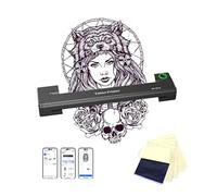 boermeize Wireless Tattoo Stencil Transfer Printer Machine,Professional Tattoos Thermal Mini Portable Crisp Copier Whit 12pcs Transfer Paper