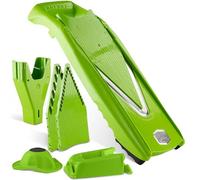 Börner by Reston Lloyd Mandoline Slicer V5 (Professional Set) • V-Slicer with 10 Cutting Styles & Safety Food Holder • Adjustable Kitchen Slicer for Vegetables & Fruits • Color: Lime