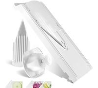 Börner Mandoline Slicer V3 (Basic Set) • V-Slicer for Vegetables & Fruits • Adjustable Kitchen Slicer • 3 Thickness Settings • with Rubber Feet & Stainless Steel V-Blade • Color: White