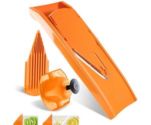 Börner V1 ClassicLine Basic Professional Fine Slicer Vegetable & Fruit Slicer + Safety Pusher Orange