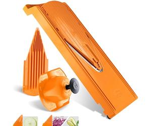 Börner V3-Hobel Basis Set - Professional Fine Slicer and Fruit Slicer + Safety Pusher - Orange