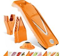 Börner V5 Powerline Vegetable Slicer Starter Set (6 pcs.) • Vegetable Slicer (V-Planer) for Fruit & Vegetables + Fruit Holder + Shelves with Box • 4 Cutting Thickness • Kitchen Planer Set