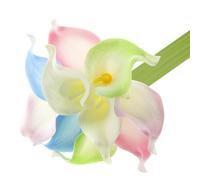 Boerni 10 Pcs Mixed Color Artificial Calla Lily Flower Bouquet,Lifelike Real Touch Latex Fake Flower with Stem for Birthday Bride Shower DIY Craft Garland Wedding Spring Home Party Garden Decoration