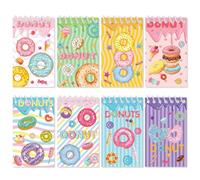 Boerni 8 Pcs Cute Donut Small Spiral Notebook for Kids Multicolor Style Mini Notepads Donut Party Favors Pocket Notebook Mini Memo Pads for Birthday School Supplies Teacher Classroom Gifts Rewards